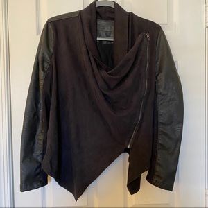BLANK NYC faux leather and suede jacket